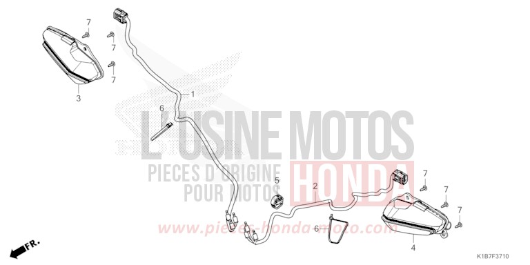 FRONT WINKER for Forza 350 MAT CYNOS GRAY METALLIC (NH312) from 2021